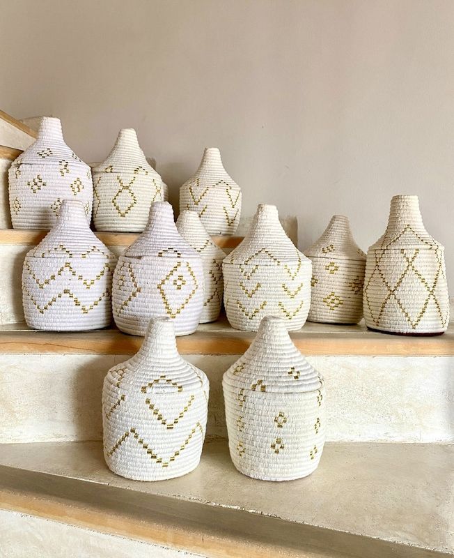 Marokkaans berbermandje White/Gold