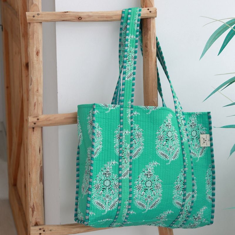 Blockprint Schoudertas Azur