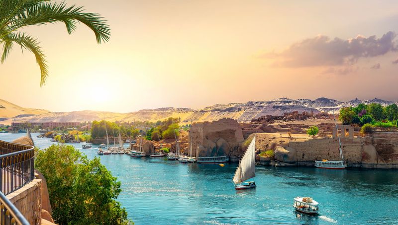 Panorama du Nil en Égypte