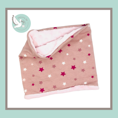 Tour de cou chaud: Etoiles roses 3-6 ans