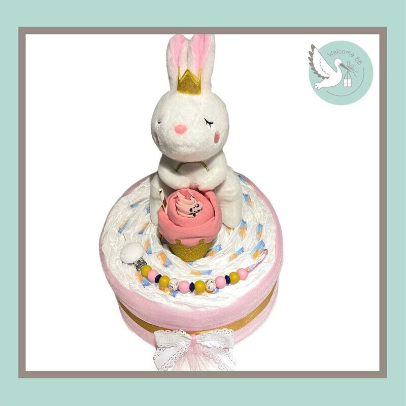 Gâteau de couches : Lapin princesse