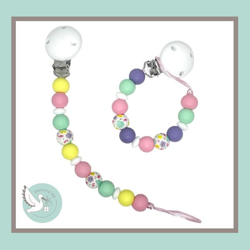 Attache-lolette : Flamant rose