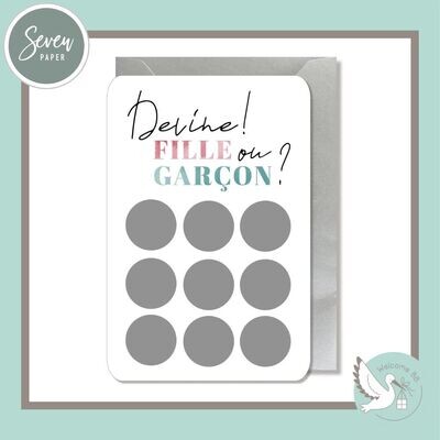 Carte à gratter : fille ou garçon ?