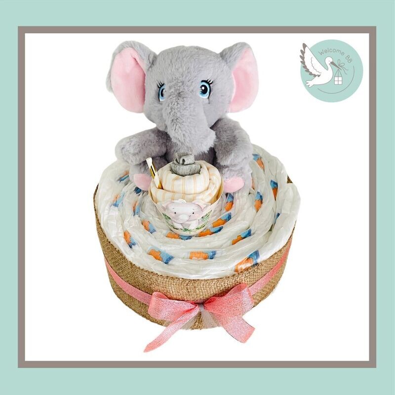 Gâteau de couches : éléphant