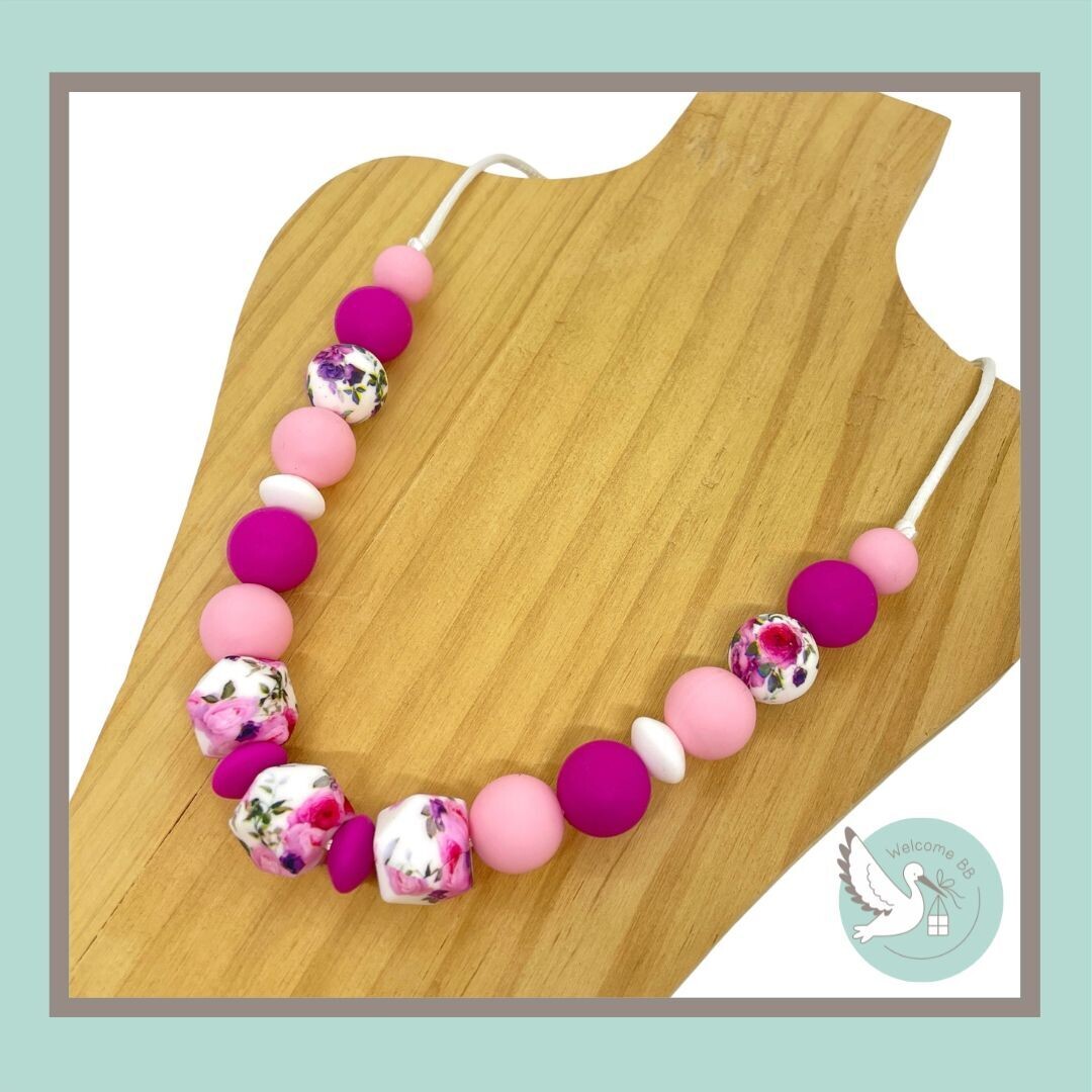 Collier de portage : Vie en Rose