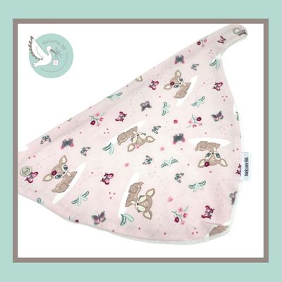 Bavoir: Biche rose