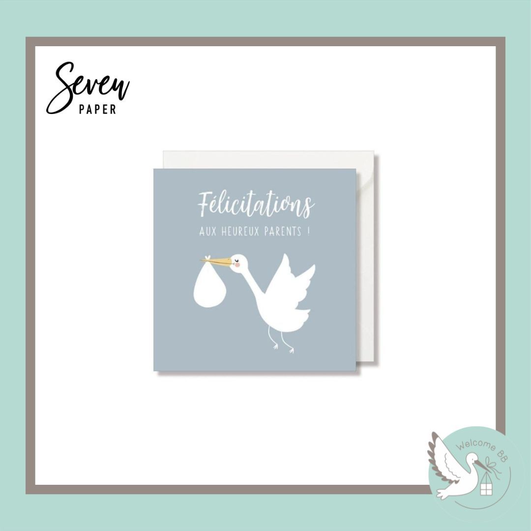 Cartelette : Cigogne bleue