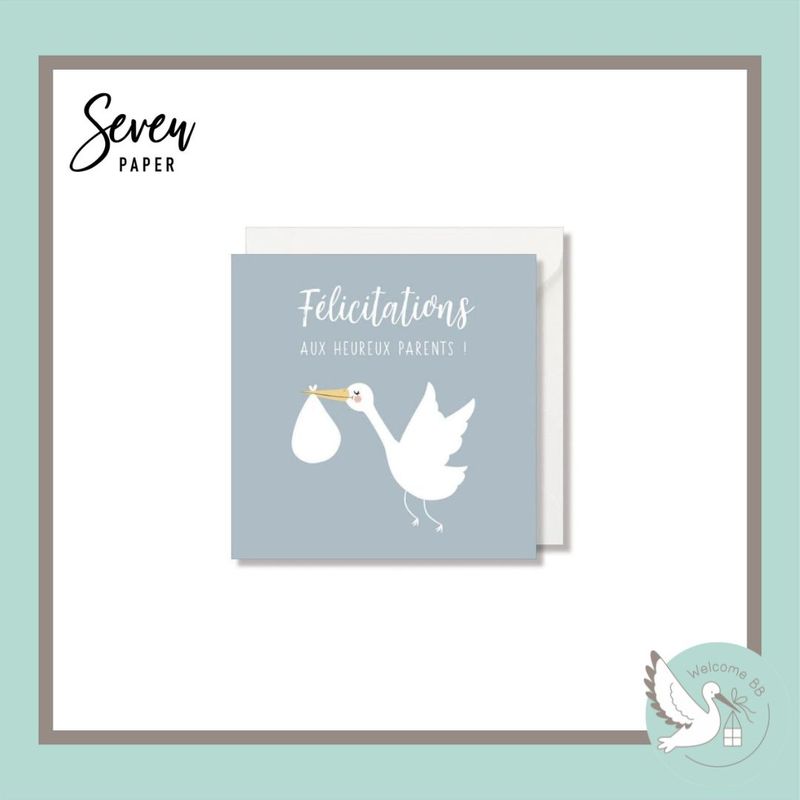 Cartelette : Cigogne bleue
