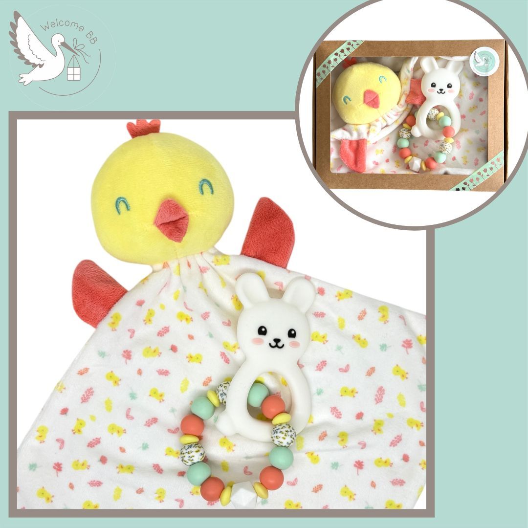 Coffret doudou : Poussin-lapin