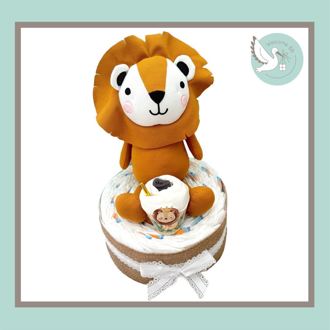 Gâteau de couches : Lion