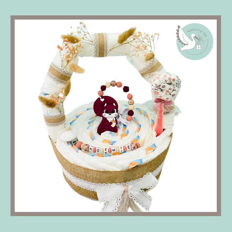 Gâteau de couches : Panier