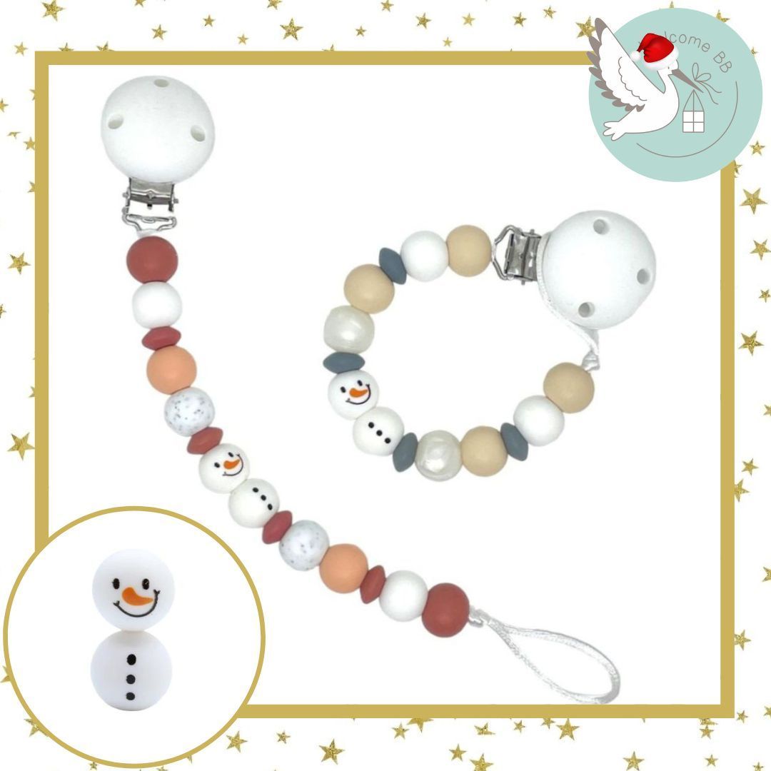 Attache-lolette : Bonhomme de neige