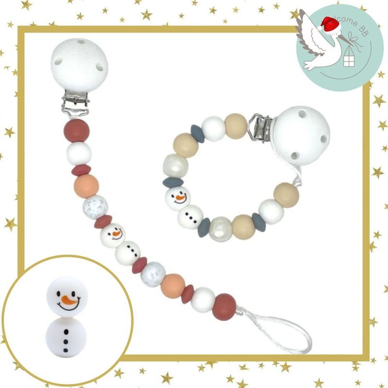 Attache-lolette : Bonhomme de neige