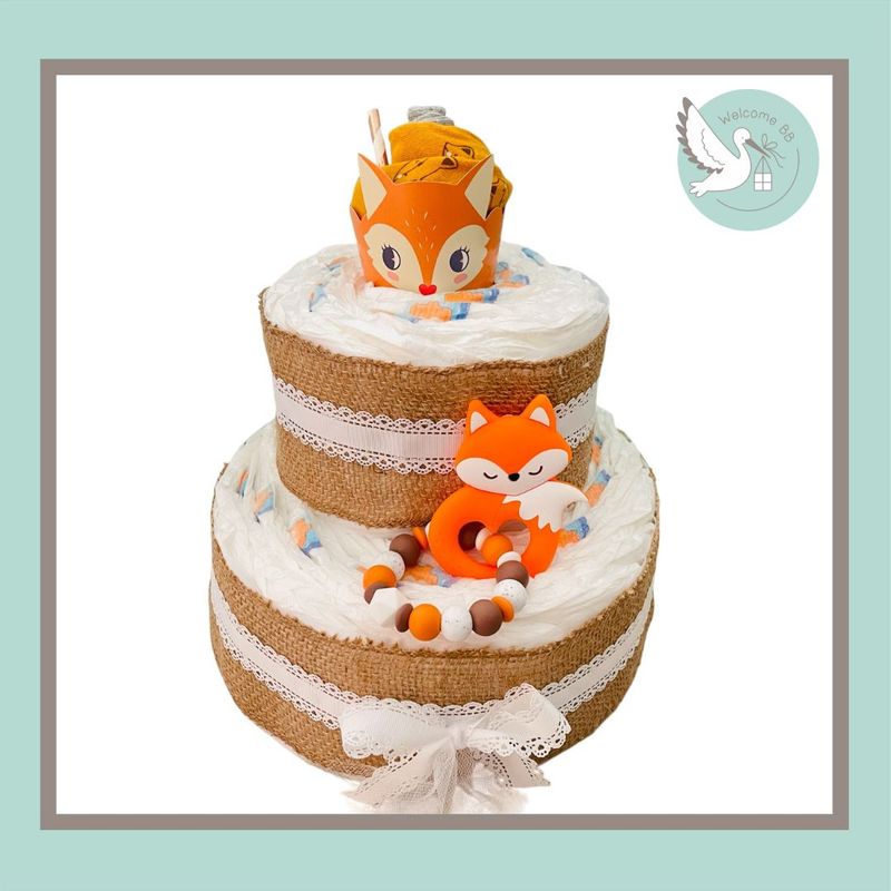 Gâteau de couches - ANIMAUX DE LA FORET