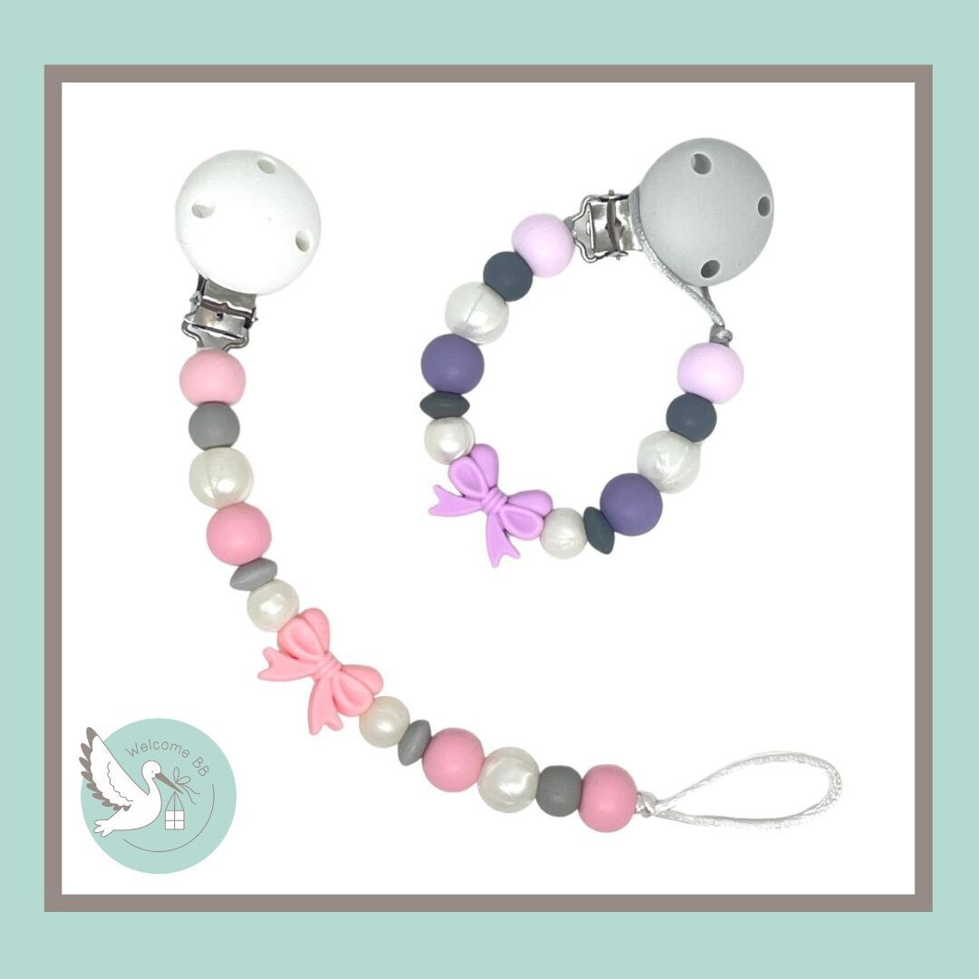 Attache-tétine personnalisée : NOEUD