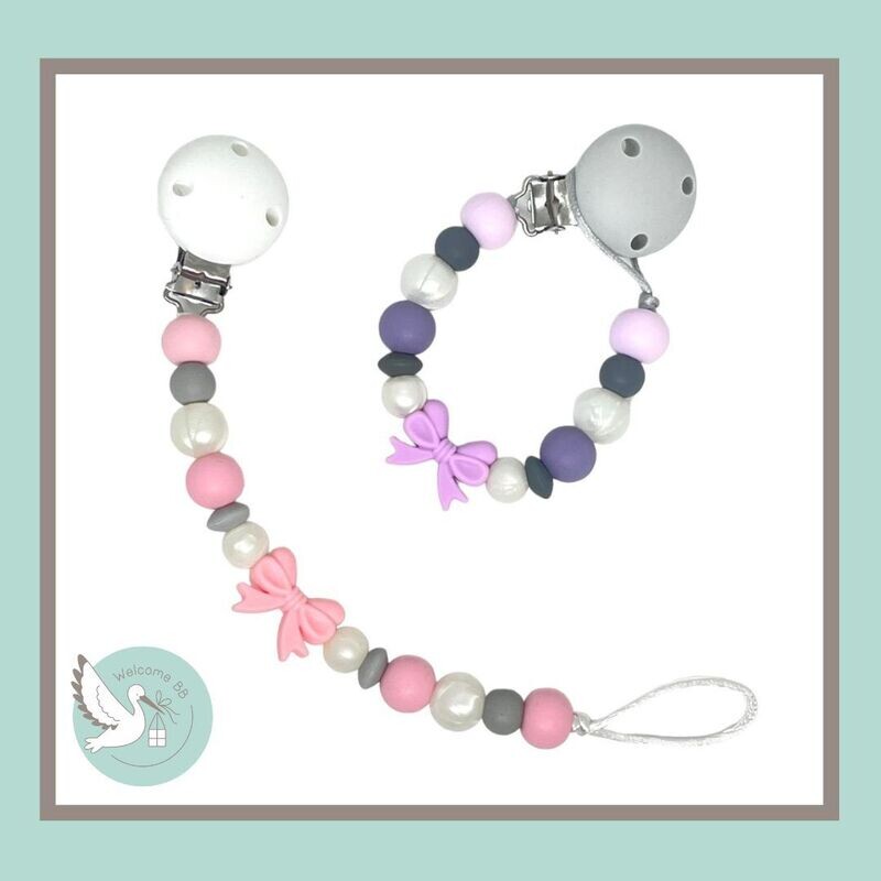 Attache-tétine personnalisée : NOEUD