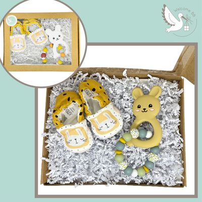 Coffret naissance - CHAUSSONS LAPIN