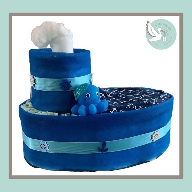 Gâteau de couches : BATEAU