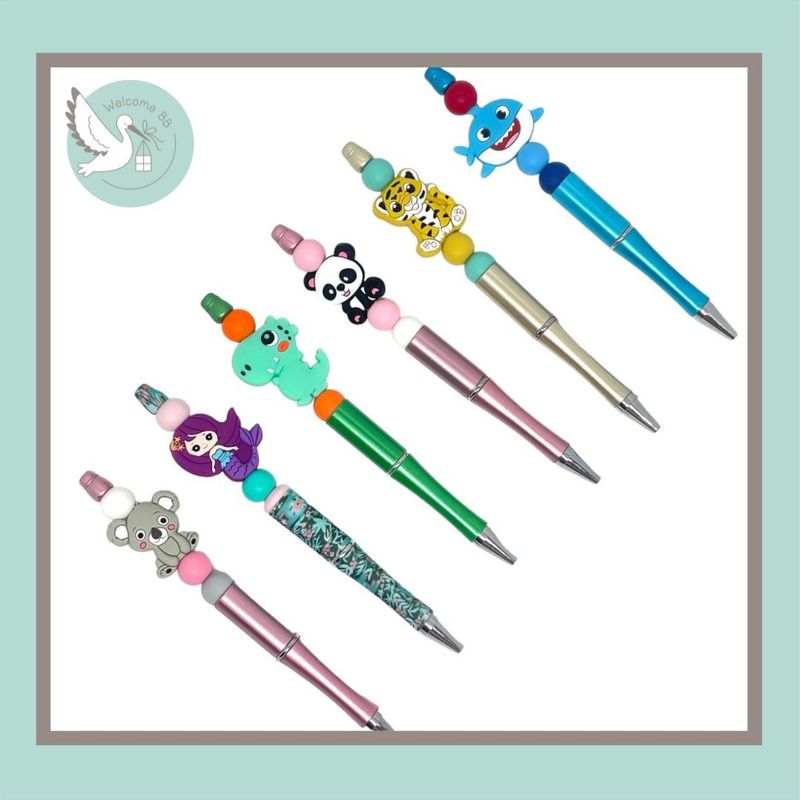 Stylo perles : motif plat Stylo perles : motif plat