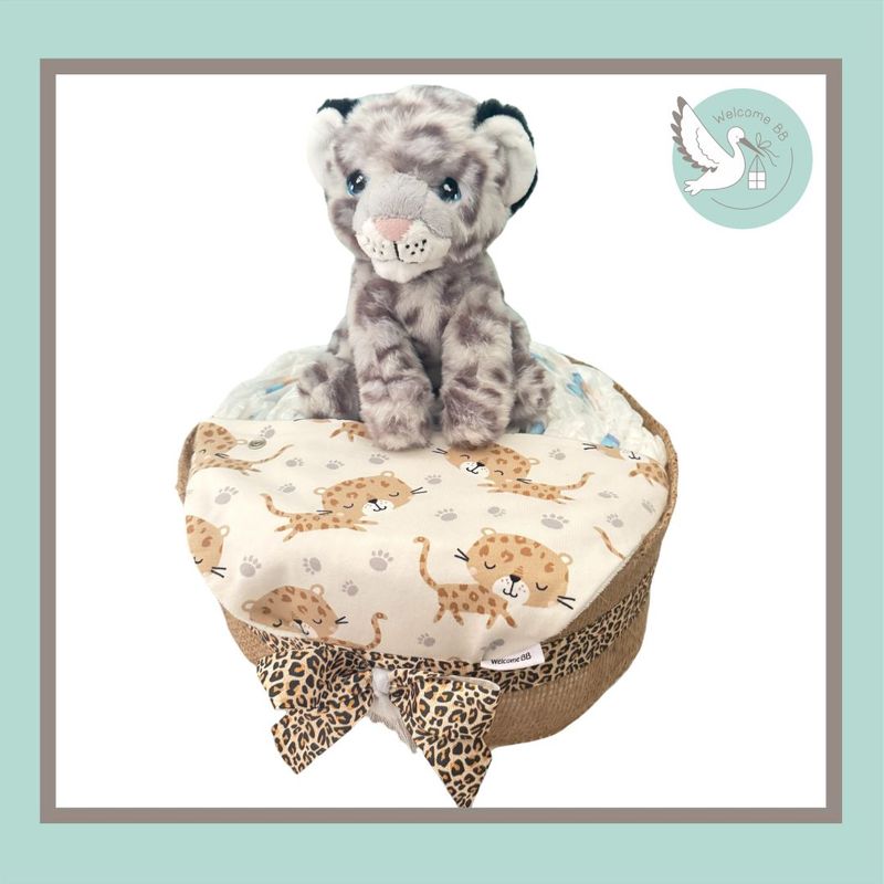 Gâteau de couches : Léopard des Neiges