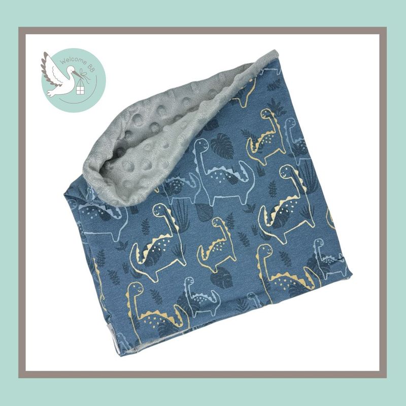 Tour de cou chaud: Dino bleu