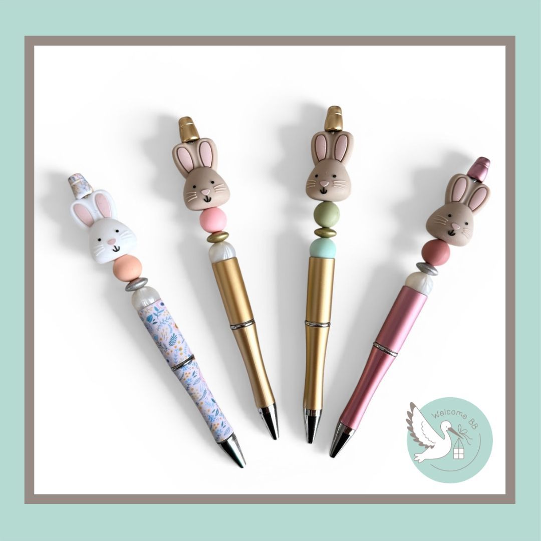 Stylo perles - LAPIN