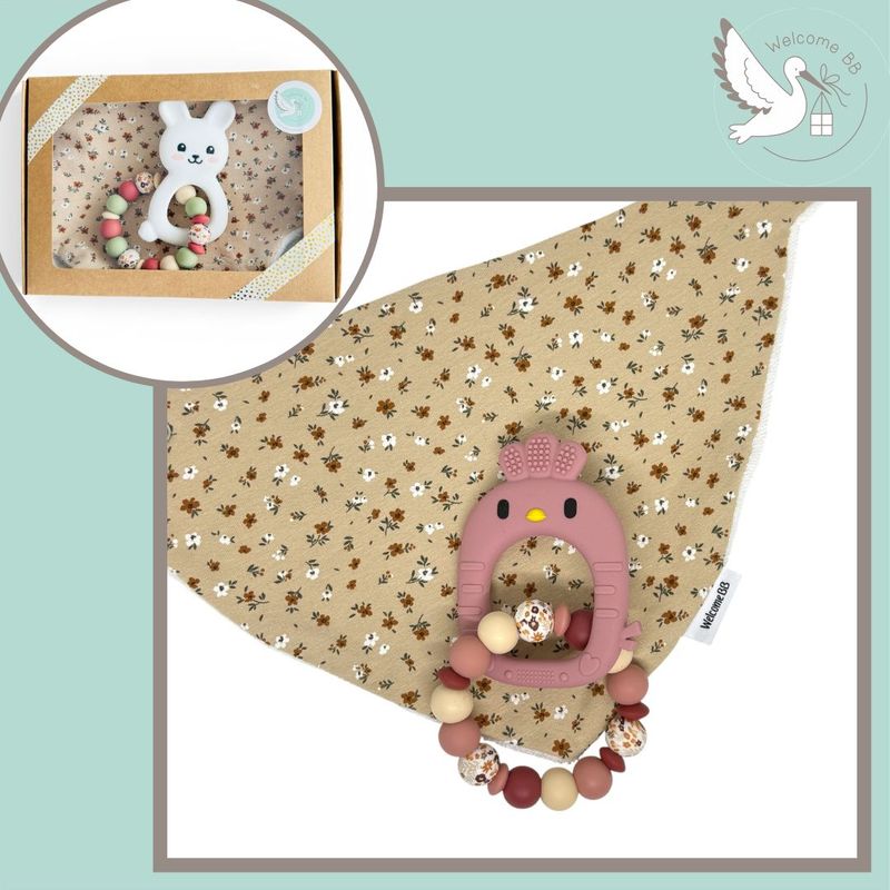 Coffret naissance printemps - POULE ou LAPIN