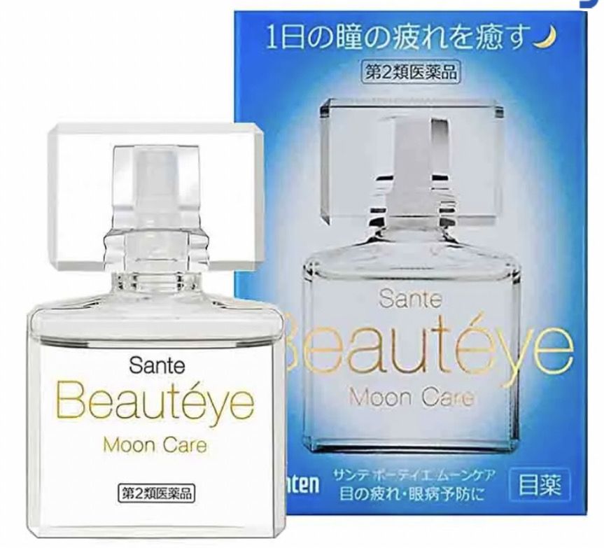 Ночные капли восстанавливающие и снимающие усталость Santen Beauteye Moon Care, 12ml. Срок до 05.2025 г.
