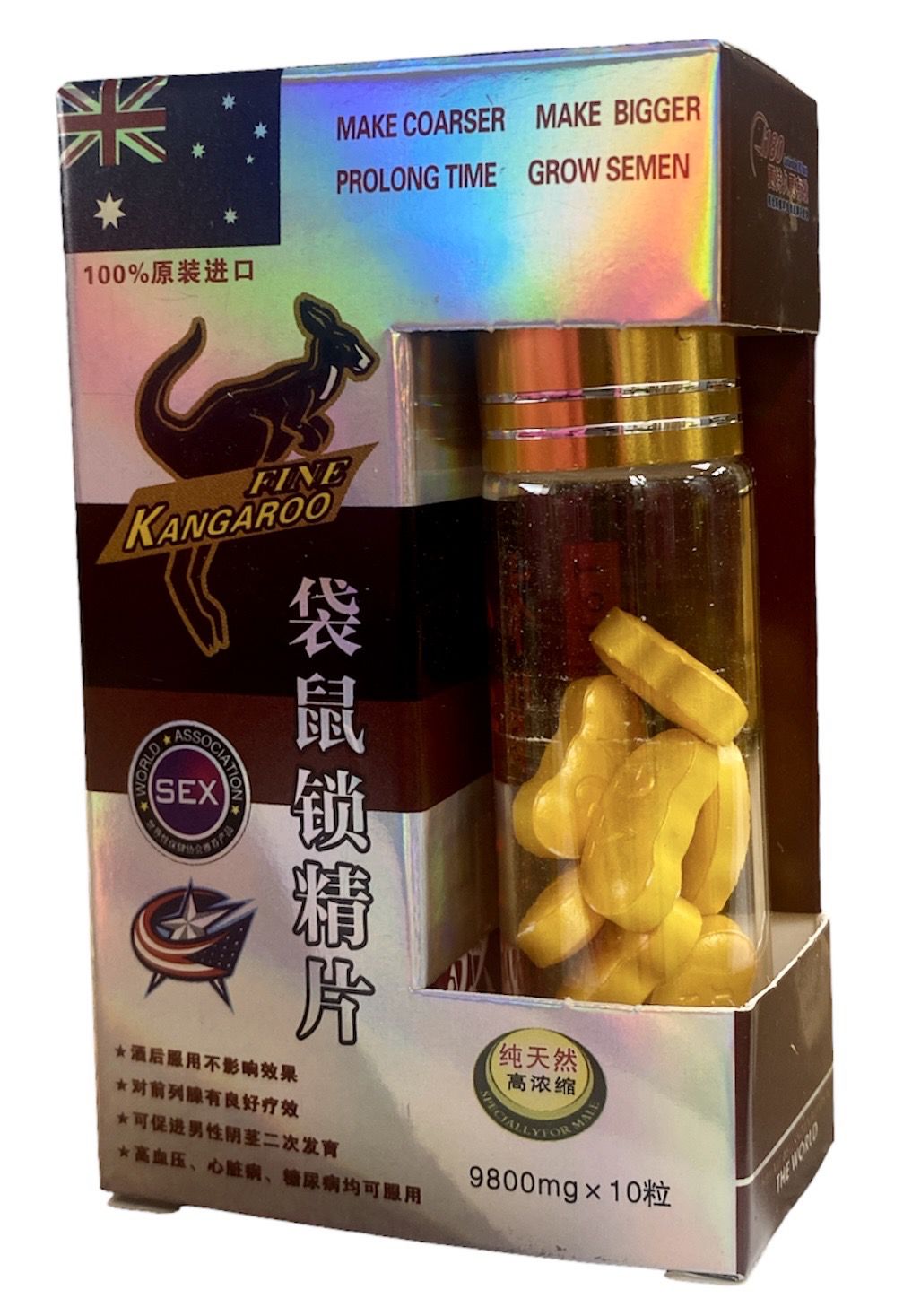 Виагра в таблетках &quot;Отличный Кенгуру&quot; (Fine Kangaroo), 9800 мг.