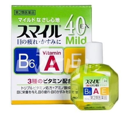 Капли для глаз Smile 40 EX Mild (мягкие) / Lion / Япония. Срок до 11.2026 г.