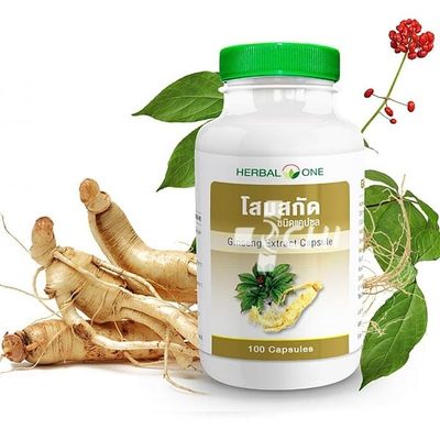 Чистый Женьшень (Ginseng Extract) / 100 капсул / Herbal One