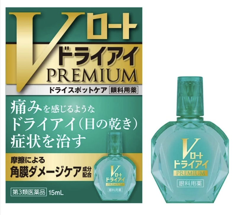 Rohto Premium Dry Eye - Капли от синдрома сухого глаза с максимально питательным составом / 15 мл. РАСПРОДАЖА! Срок до 07.2024 г.