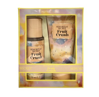 Парфюмерный подарочный набор спрей-мист и лосьон Fruit Crush Senoritas Secret, 75+75 мл.