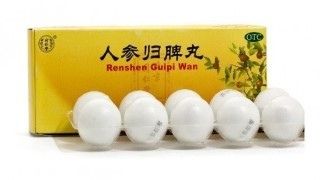 Китайские большие пилюли с женьшенем "Женьшэнь гуйпи" (Renshen guipi wan)/ Женьшень Цзяньпи Вань( Renshen Jian Pi Wan) /