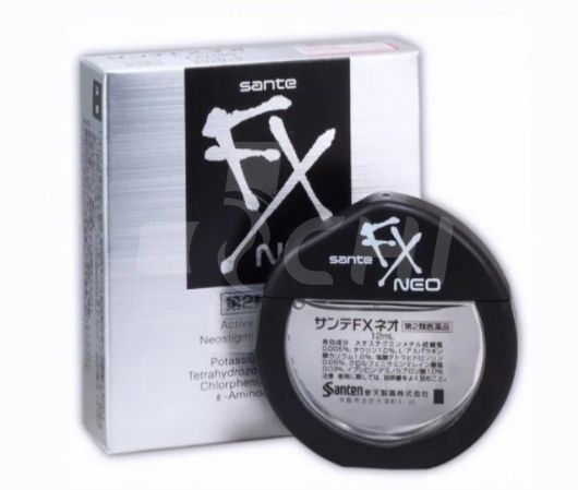 СКИДКА! Капли для глаз с таурином  Sante FX NEO (серебро) / Santen / Япония/Срок годности до 05.2025 г.