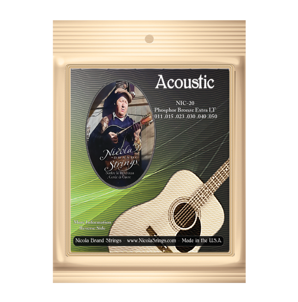 Acoustic - NIC20 Extra Light - Phosphor Bronze - Single Pack