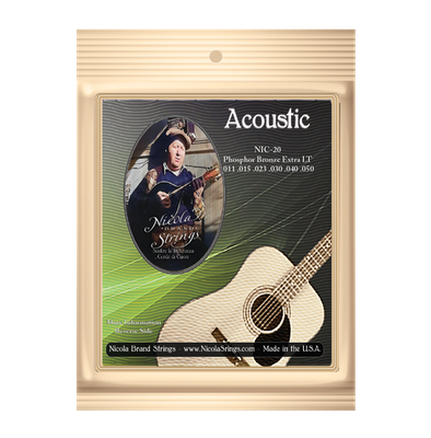 Acoustic - NIC20 - Extra Light - Phosphor Bronze - Single Pack