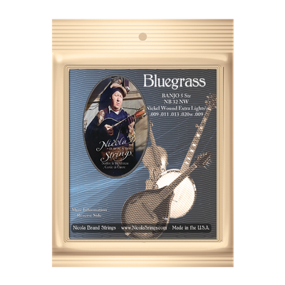 Bluegrass - Banjo 5 String - NB32NW - Extra Light - Loop End - Single Pack