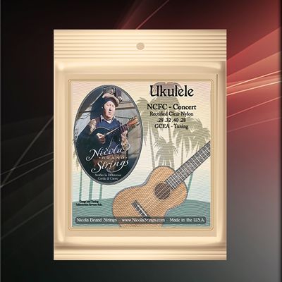 Ukulele NCFC Concert - Rectified Clear Nylon  - Single Pack (Free Low G .029- Silver)
