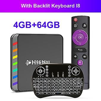 Android 12.0 TV Box,H96 MAX W2 Amlogic S905W2 + Wireless KB