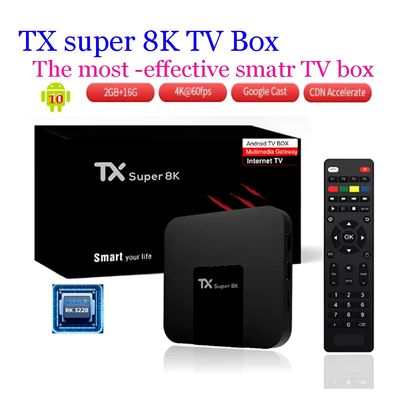 TX Super 8K TV 2GB 16GB android Box with FREE over 20000 channels  FREE life Time