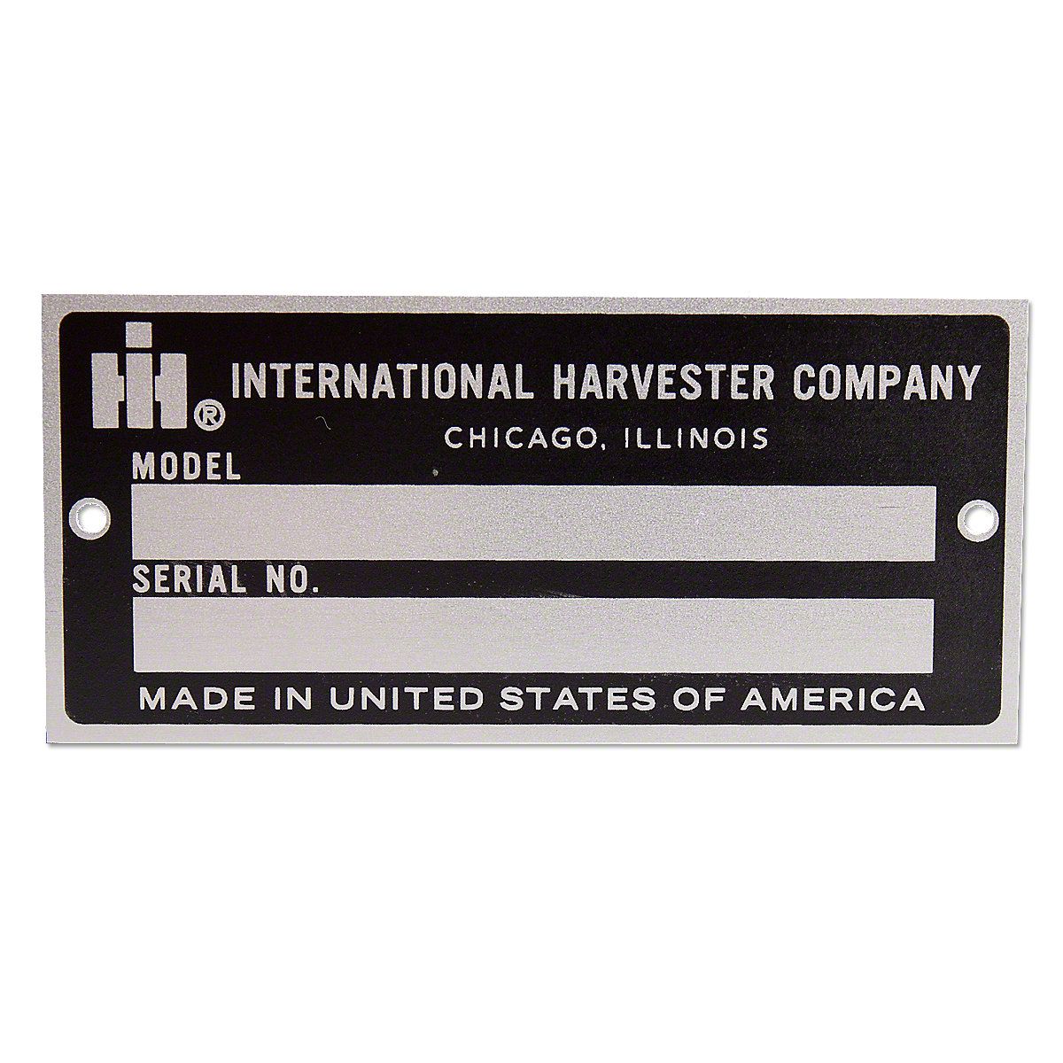 Serial Number Tag With Rivets IHS1589
