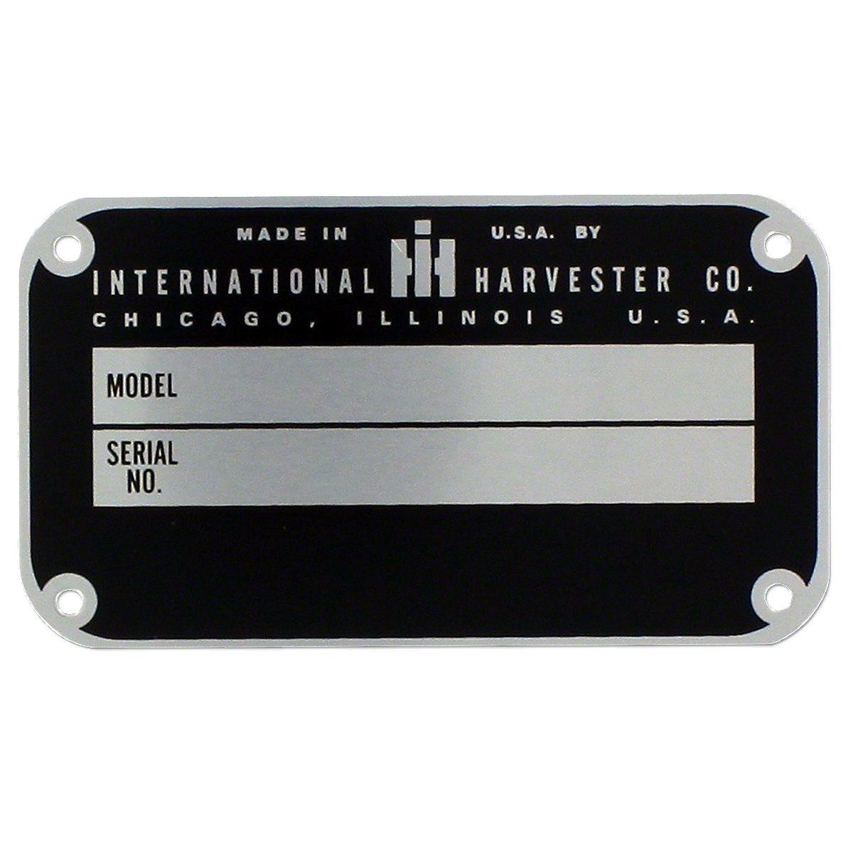 Serial Number Tag With Rivets IHS2087