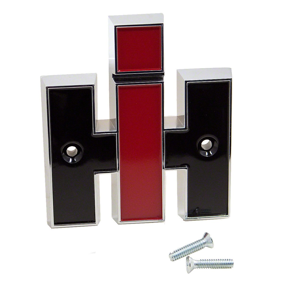 IHS784 - Chrome Diecast Front IH Emblem for International Harvester Tractors