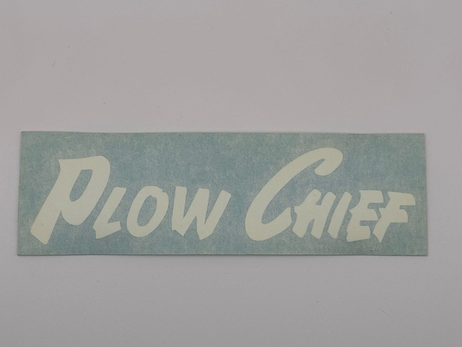 Plow Chief Decal White