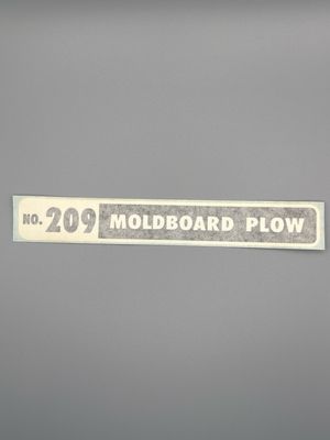 209 Moldboard Plow Decal-Black/White