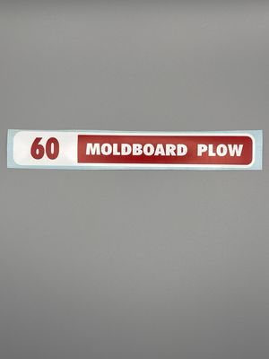 60 Moldboard Plow Decal-Red