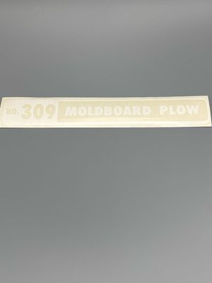 309 Moldboard Plow Decal-White/Clear