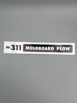 311 Moldboard Plow Decal