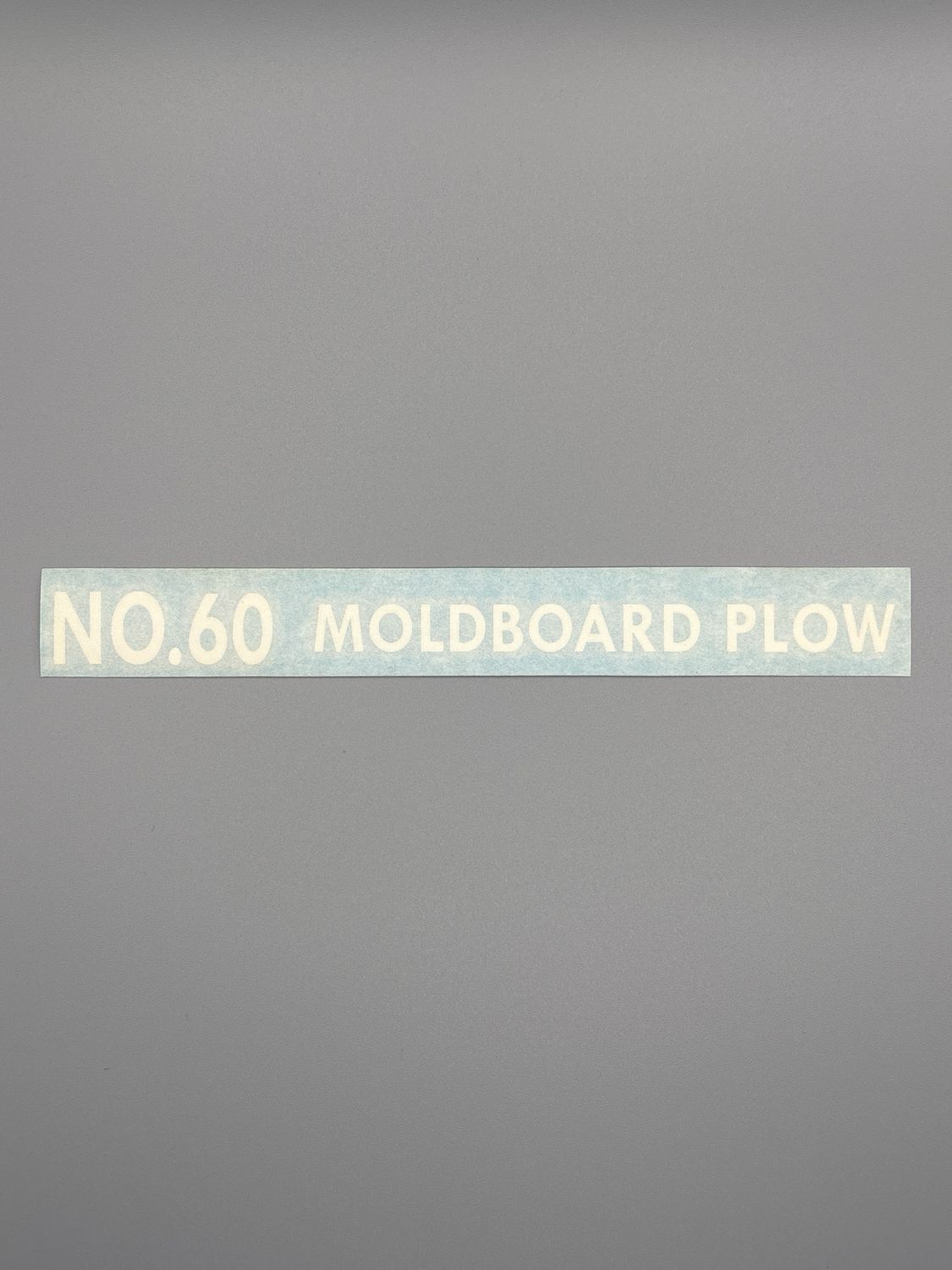 60 Moldboard Plow Decal-White